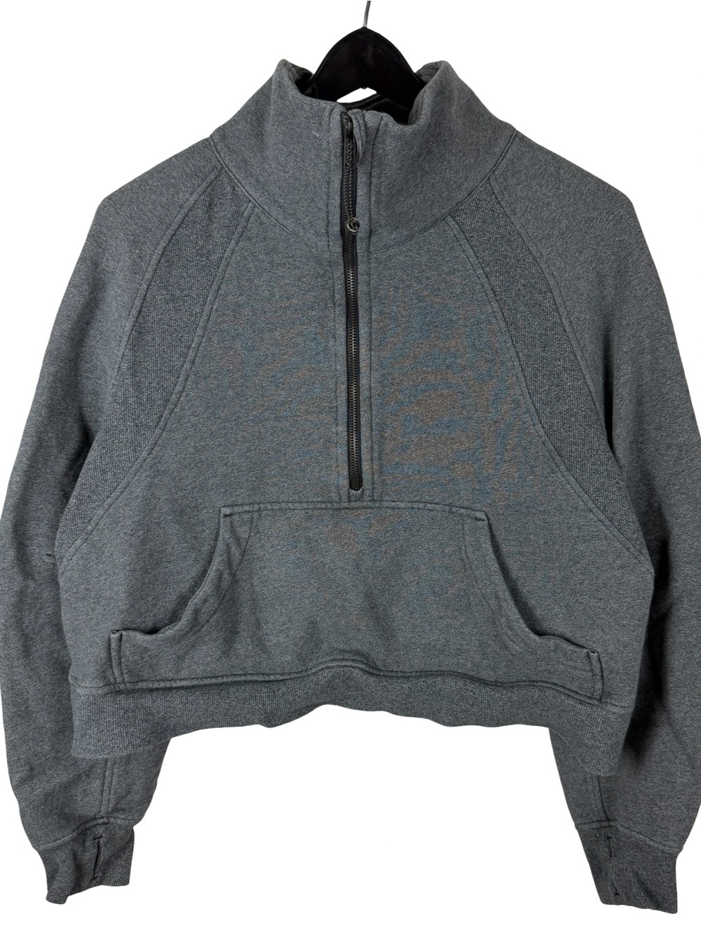 Women’s Lululemon Athletica Scuba Quarter Zip Pullover Grey Sweatshirt Size L